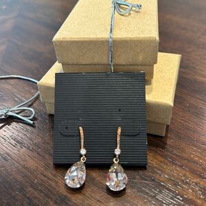 Rose gold crystal earrings